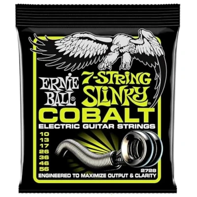 Abbildung von Ernie Ball Regular Slinky Cobalt 7 Saiter E Gitarrensaiten, Stärke 10 56