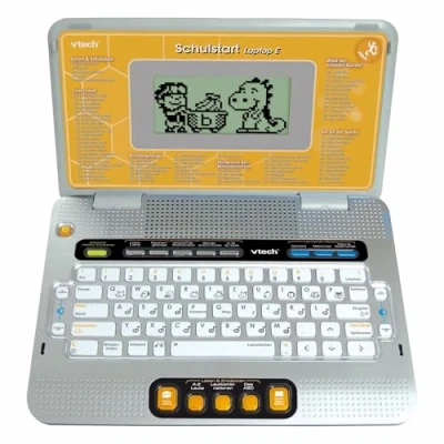 Abbildung von VTech Schulstart Laptop E Lerncomputer mit 160 Lernspielen in Deutsch und Englisch Zum Lernen von Buchstaben, Wörtern, Mathematik, Wissenschaften u. v. m. Für Kinder 6 8 Jahren