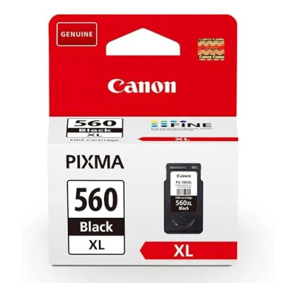 Abbildung von Canon Tinte PG 560XL Original Schwarz mit hoher Reichweite Druckt bis zu 400 A4 Seiten (1 x Patrone) Kompatibel PIXMA Druckern