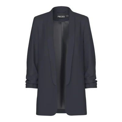 Abbildung von Pieces Pcbosella 3/4 Blazer, Damen, Größe: XS, Night sky