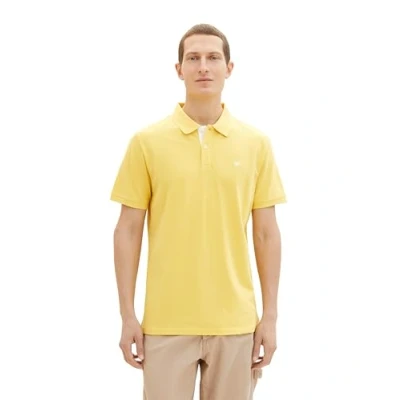 Abbildung von TOM Tailor WITH Contrast Poloshirt, Herren, Größe: Large, Sunny yellow