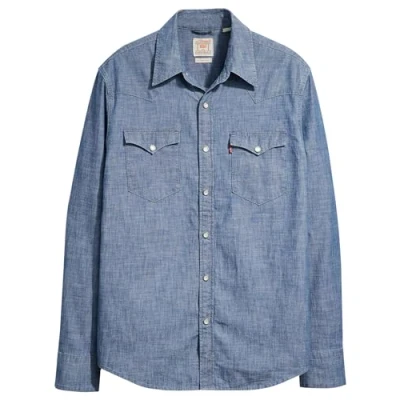 Abbildung von Levi&#039;s Herren Barstow Western Standard Hemd,Grant Mid Blue Chambray,XL