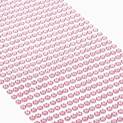 Abbildung von Movoja Rosane Strasssteine runde Glitzersteine 880 Stück 4 mm selbstklebend zum Verzieren und Basteln Schmucksteine aufkleben Steinchen Dekosteine Bastelsteine Rosa