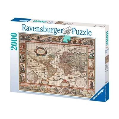 Abbildung von Ravensburger Puzzle 2000 Teile Weltkarte, antik 16633