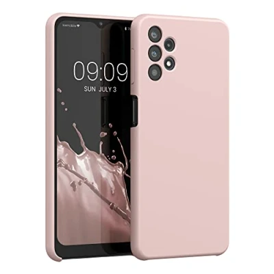 Abbildung von kwmobile Hülle kompatibel mit Samsung Galaxy A32 5G Silikon Handy Case Handyhülle weiche Oberfläche kabelloses Laden Altrosa matt