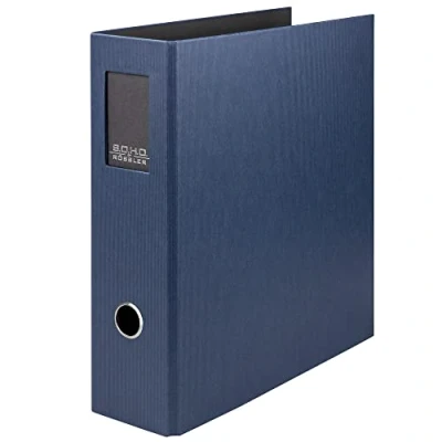 Abbildung von Rössler Papier 1317452909 S.O.H.O. Ordner DIN A4 mit Rückenschild, Rückenbreite 85 mm, navy, 1 Stück