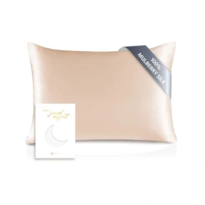 Abbildung von Townssilk, Kissenbezug 100% Seide, 19 mm, beidseitig mit verstecktem Reißverschluss. Taupe, 50 x 75 cm