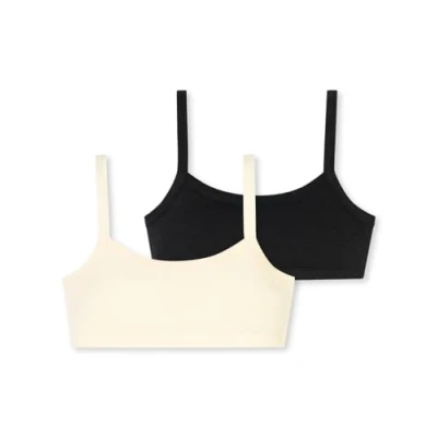 Abbildung von Schiesser 2PACK Fresh VIBE Bustier für Kinder, Größe: 152, Schwarz weiss