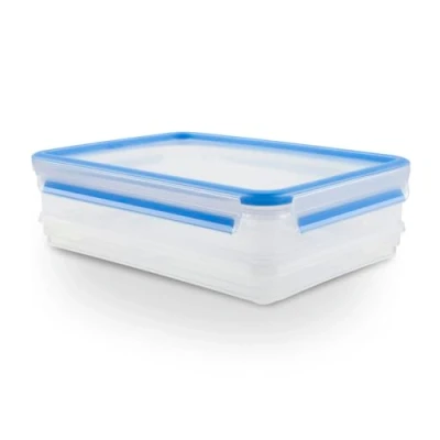 Abbildung von Emsa 508557 Clip &amp; Close Aufschnittbox System mit Deckel 2 teilige 1,65 und 1 Liter Transparent/Blau