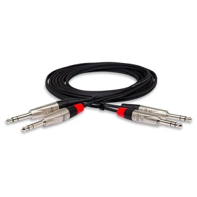 Abbildung von Hosa HSS 003X2, Pro Stereo Interconnect, Dual REAN 1/4 in TRS to Same, 3 ft