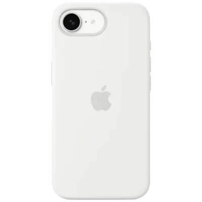 Abbildung von Apple Silikon Back Cover Weiß iPhone 16e