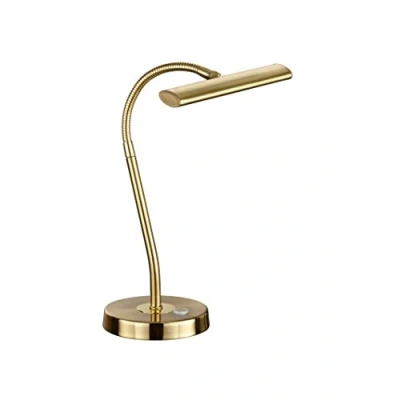 Abbildung von Trio Leuchten LED Tischleuchte Curtis 579790108, Metall Messing matt, 1x 4 Watt, 4x fach Touch, Flexarm