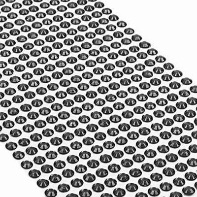 Abbildung von Movoja Schwarze Strasssteine runde Glitzersteine 147 Stück 10 mm selbstklebend zum Verzieren und Basteln Schmucksteine aufkleben Steinchen Dekosteine Bastelsteine Schwarz