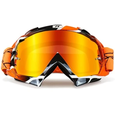 Abbildung von NENKI Motocross Brille Motorradbrille, ATV Dirt Bike Off Road Crossbrille mit Anti Fog/UV Schutz, MX Fahrbrille für Damen Herren Skibrille, Radfahren Wandern