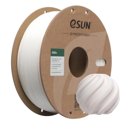 Abbildung von eSUN ASA+ Filament 1.75mm, Wetterbeständiges 3D Drucker Filament, 1KG Spule (2.2 LBS) Druck Materialien für Drucker, Warmes Weiß