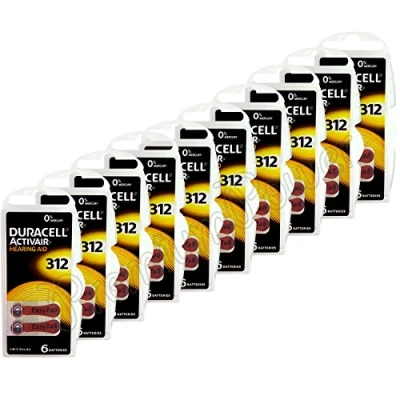 Abbildung von Duracell Activair Hörgeräte Batterien, 312 Größe (Rudel von 60)
