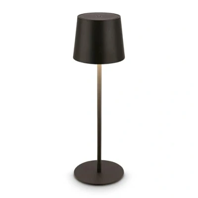 Abbildung von BRILONER LED Tischlampe kabellos IP44 mit Touch, dimmbar, Akku &amp; Lichtquelle tauschbar, Nachttischlampe, Leselampe, Lampe, Campinglampe, Tischleuchte, Akkulampe, Outdoor, 11x34,5 cm, Schwarz