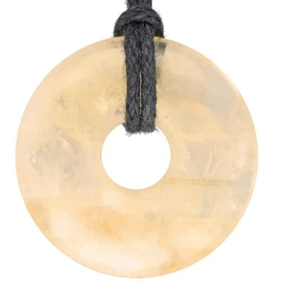 Abbildung von Lebensquelle Plus Citrin Edelstein Donut Ø 30 mm Anhänger