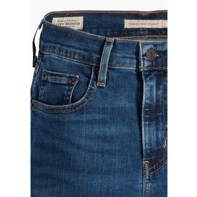 Abbildung von Levi&#039;s 724 HIGH RISE Straight Jeans Leg, Damen, Größe: 26x28, Dark blue