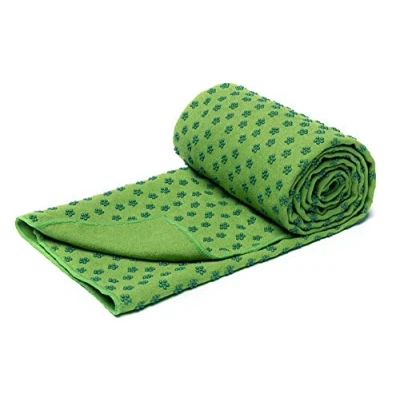 Abbildung von voidbiov Quick Dry rutschfeste Yoga Handtücher (6 Farben) mit Mesh Tragetasche, extra lang (62 x 183 cm/62 182,9 cm) Dot Grip Bikram