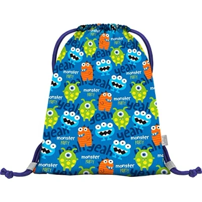 Abbildung von Baagl Turnbeutel Kindergarten, Sportbeutel für Jungen, Turnsackerl Kinder Sport Beutel Schuhbeutel Sportsack (Monsters)