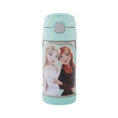 Abbildung von Thermos kids FUNTAINER STRAW BOTTLE Disney 0,35 l, Princesses, Thermoflasche Kinder aus Edelstahl mit Trinkhalm, 12 h kalt, spülmaschinenfest, dicht ohne Kohlensäure, Flasche für Kita, Schule