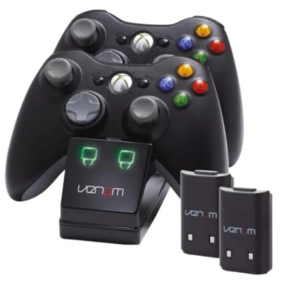 Abbildung von Venom Twin Docking Station für Xbox 360 Ladestation Controller inklusive 2 Zusatz Akkus