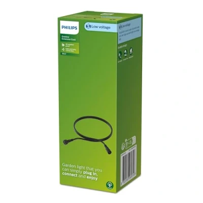 Abbildung von Philips Outdoor Niedervolt Verlängerungskabel 2 Meter, 24V, IP67 wasserfest, schwarz