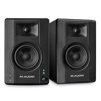 Abbildung von M Audio BX3 BT 3.5 Zoll 120W Bluetooth Studiomonitore PC/Regal Lautsprecher für Musikproduktion, Gaming, Streaming, Podcasting und DJs (Paar)