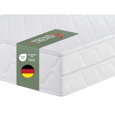 Abbildung von Badenia Trendline BT100 2 in 1 Duo XXL orthopädische 7 Zonen Komfortmatratze, 22 cm hoch, Härtegrad und 3, 180 x 200, Öko Tex zertifiziert, produziert nach deutschem Qualitätsstandard