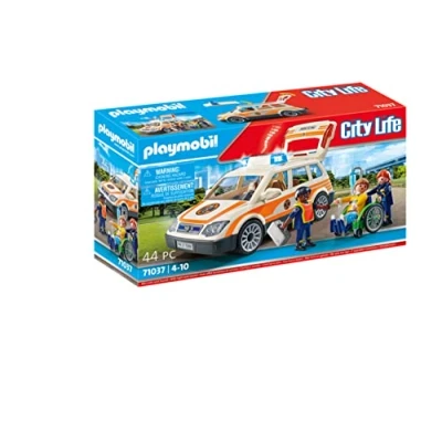 Abbildung von PLAYMOBIL City Life 71037 Notarzt PKW mit vielfältiger Ausstattung im Arztkoffer und Rollstuhl, ab 4 Jahren
