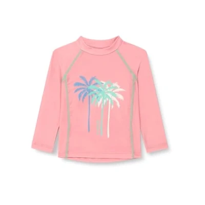 Abbildung von Playshoes UV Schutz Bade Shirt Unisex Kinder Schwimmshirt Badebekleidung, Palmen Koralle Langarm, 86/92