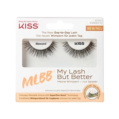 Abbildung von KISS My Lash But Better Collection 1 Paar künstliche Wimpern, No Filters, natürliches Volumen, Fake Lashes mit Flexi Wimpernband, inklusive Wimpernkleber Schwarz
