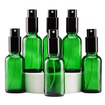 Abbildung von YIZHAO Grün Sprühflasche Glas 30ml, Klein mit [Zerstäuber], für Ätherisches Öle,Kosmetik, Apotheker, Reinigung,Aromatherapie, Massage, Haare 6Pcs