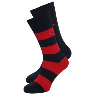 Abbildung von Tommy Hilfiger MEN Rugby SOCK 2 PACK Socken, Herren, Größe: 39 42, original