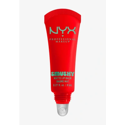 Abbildung von NYX Professional Makeup Lip Balm, matte, aufbaubare Farbe, angenehmes Tragegefühl, einzigartiger, süßer Duft, Smushy Matte Soft Sorbet