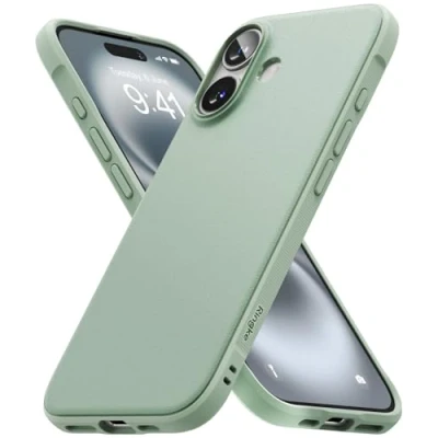 Abbildung von Ringke Onyx Case Kompatibel mit iPhone 16 Hülle, [Fester Griff] rutschfest Schlankes Slim Fit Einzigartige Textur TPU Robuste Stoßfeste Anti Kratzer Handyhülle Mint