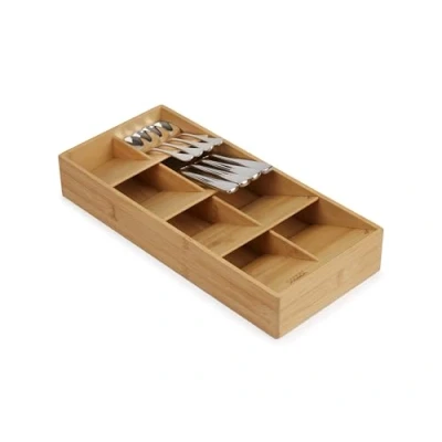 Abbildung von Joseph Drawer Store Großer kompakter Besteckschubladen Organizer, 8 Fächer, für 48 Teile, Bambus, Bamboo