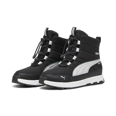 Abbildung von puma Evolve Puretex Snowboot/Winterstiefel für Kinder, Größe: 36, Black ash gray white Schuhe