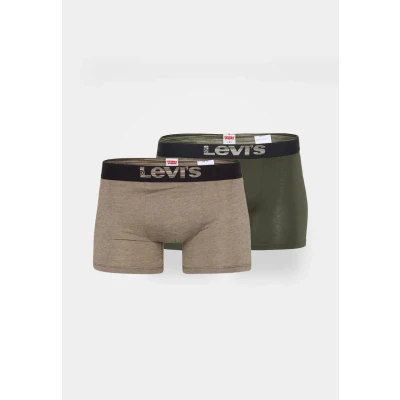 Abbildung von Levi&#039;s Optical Illusion Brief 2 PACK Panties, Herren, Größe: Small, Khaki