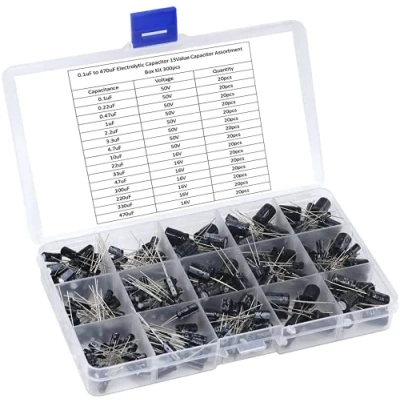 Abbildung von ARCELI 300 stücke 15Wert Elektrolytkondensator Bereich 0,1uF bis 470uF Kondensator Sortiment Kit