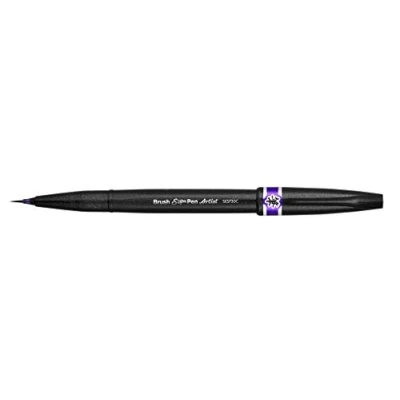 Abbildung von Pentel SESF30C VX Brush Sign Pen Artist Pinselstift mit extra feiner Pinsel Spitze, 1 Stück violett