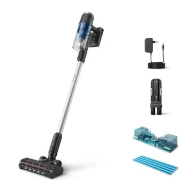 Abbildung von Philips Kabelloser Akku Staubsauger 3000 Serie Aqua, Staubsaugen und Wischen, Integrierter Handstaubsauger, Leicht 1,5kg, Präzise LED Düse, 60 Min Laufzeit, Abnehmbarer Akku, PowerCyclone8 (XC3132/01)