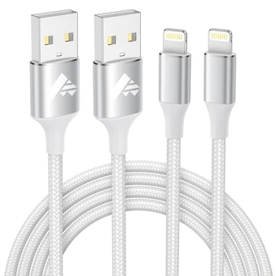 Abbildung von iPhone Ladekabel, Lightning Kabel [2Pack1M] Schnellladekabel MFi Zertifiziert Nylon Fast USB Ladekabel für 14 13 12 11 Pro Max Mini XS XR X 8 7 6 6s Plus 5 SE,iPad