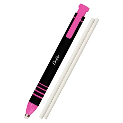 Abbildung von Läufer 69543 Radierstift pink, inkl. 2 Ersatzradierer, nachfüllbarer Radiergummi, sehr präzise, Blisterkarte enthält 1 und Ersatzradierer