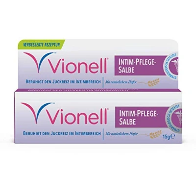 Abbildung von Vionell Intimpflege Damen Salbe, Intimschutz Salbe Für Frauen, Schnelle Linderung Von Juckreiz, Brennen Und Irritationen Im Intimbereich, Nicht Fettend &amp; Pflegend, Vaginalcreme, 15 g