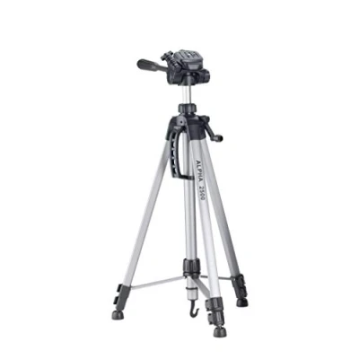Abbildung von CULLMANN 52125 Alpha 2500 Stativ mit 3 Wege Kopf (Auszugshöhe 165 cm, Packmaß 67 Tragfähigkeit 2,5 kg, Gewicht 1277 g), silber