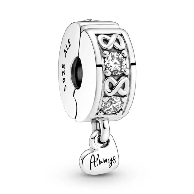 Abbildung von Pandora Family Always PAVÉ CLIP Charm, Damen, Größe: One Size, Sterling silver