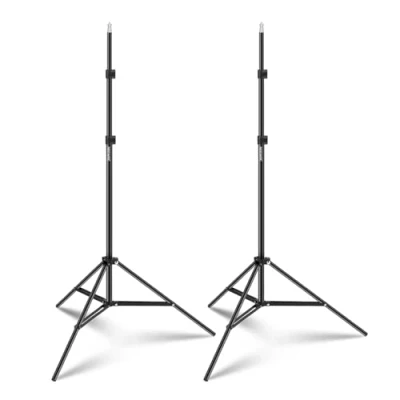 Abbildung von Neewer 210cm Aluminiumlegierung Fotografie Photo Studio Lichtständer für Video , Porträt und Fotobeleuchtung, Reflektoren, Softboxen, Regenschirme, Hintergründe (2 Pack)