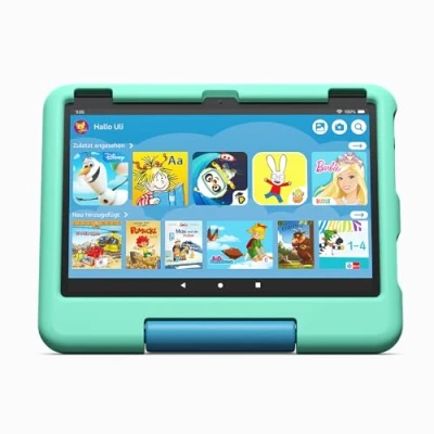 Abbildung von Kindgerechte Hülle von Amazon Für das Fire HD 10 Tablet, grün Kinder 37 Jahren Nur kompatibel mit Tablets der 13. Generation (2023)
